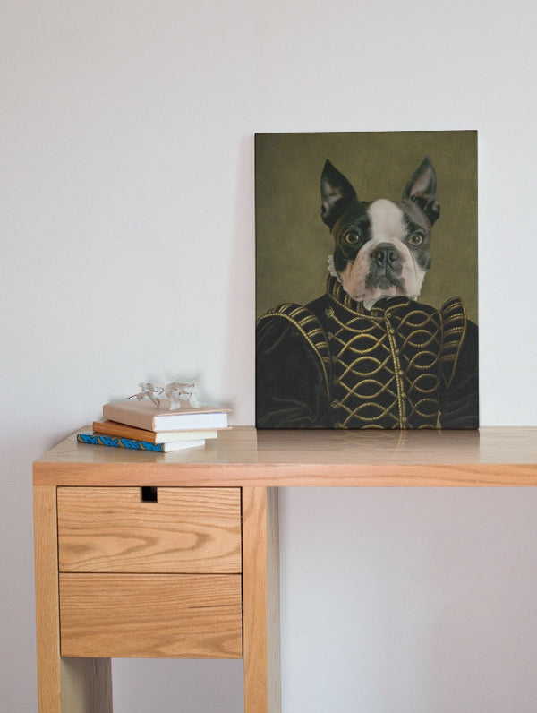 Der edle Baron - Prinz Wau - Hundeportrait Leinwand Tierportrait